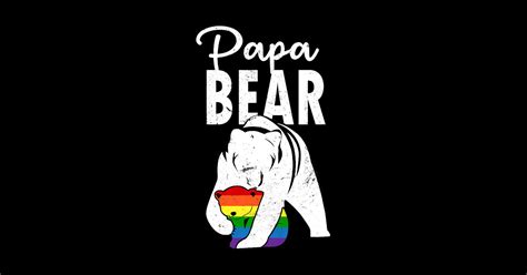 Papa Bear Gay Pride Rainbow Flag Lgbt Dad Camping Father Day Rainbow Flag Lgbt Dad Camping