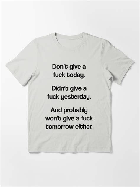 Just Don T Give A Fuck T Shirt By Gemzi Ox Redbubble