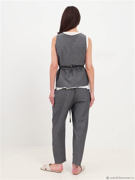 Костюм из хлопка Washed Cotton, костюм летний, серый костюм в интернет ...