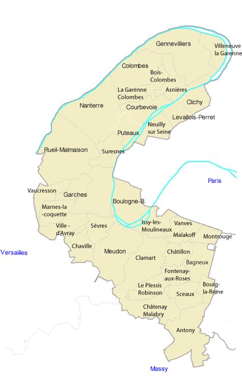 Tourisme dans les Hauts de Seine / The map