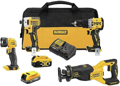 DeWalt DCK449E1P1 20V MAX XR Brushless 4 Tool Combo Kit 44 OFF