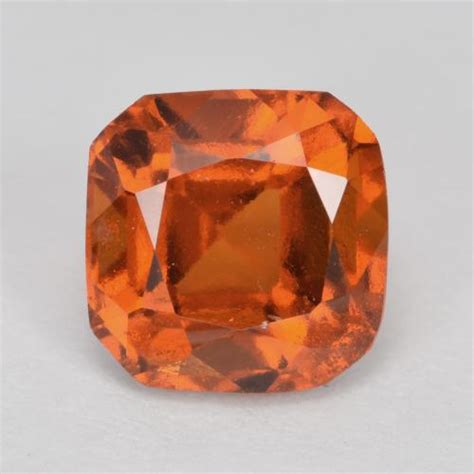 Carat Orange Hessonite Garnet Gemstone Emerald Cut Loose