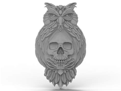 3d File 3d Model Stl File For Cnc Routerlaser And 3d Printer Skull And