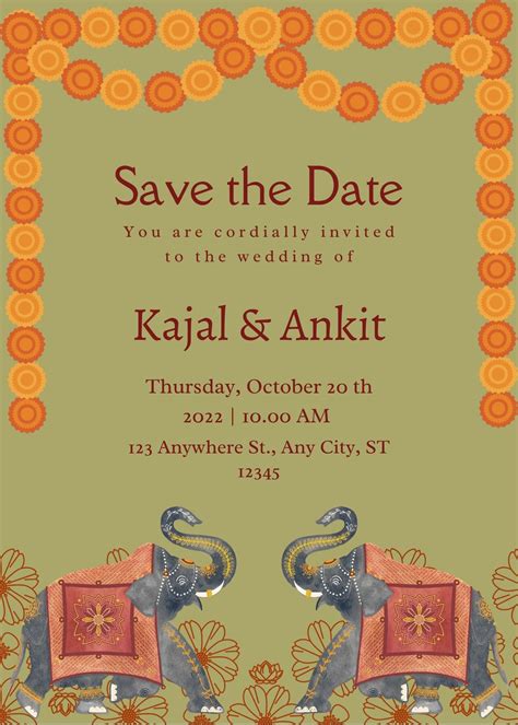 Simple Marathi Wedding Invite - myMandap Cards