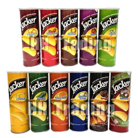 G JACKER POTATO CRISPS ORIGINAL HOT SPICY BBQ TOMATO CHEESE VEGETABLE HONEY