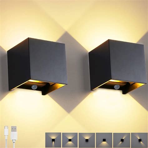 Rechargeable Wall Sconces Set Of Motion Sensor Wall Sconce Indoor