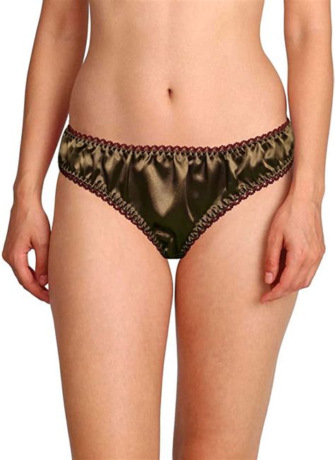 Merise Womens Sexy Silk Satin Bikini With Different Types Of Color Lace Combination Wine