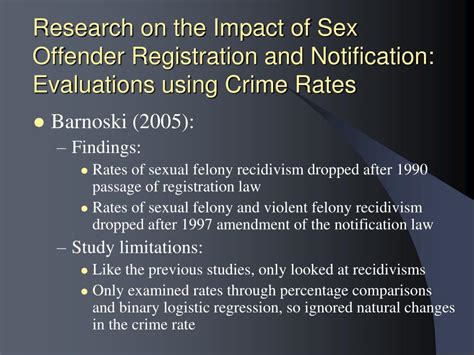 PPT Effectiveness Of New York State Sex Offender Management Policies Are We Making
