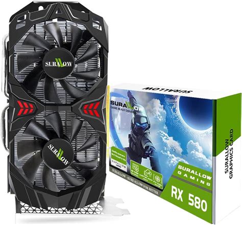 SURALLOW AMD Radeon RX 580 8GB Graphics Card, 2048SP,GDDR5,256 Bit ...