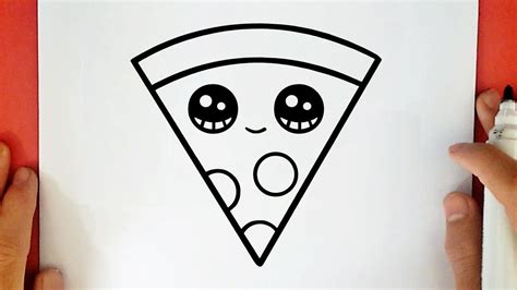 COMMENT DESSINER UNE PART DE PIZZA KAWAII YouTube