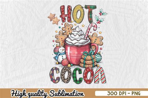 Hot Cocoa Winter Sublimation Png Graphic By Zanynoti Creative Fabrica