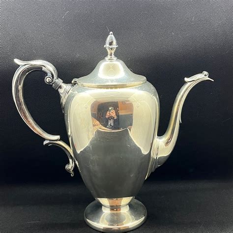 Silver Coffee Pot Etsy