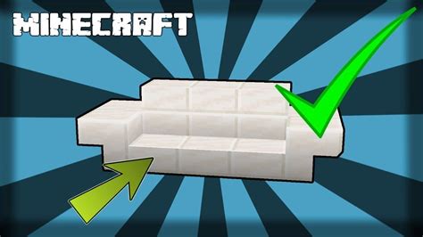 Minecraft How To Make A Simple Easy Sofa Couch Youtube