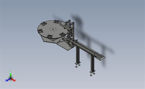 转盘自动夹取皮带上料机械手step模型图纸下载 懒石网