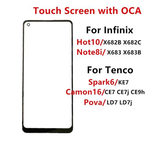 Tela Frontal Para Infinix Hot Nota I Tecno Spark Camon Pova