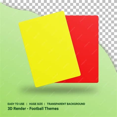 Premium Psd 3d Render Yellow And Red Cards Illustration With
