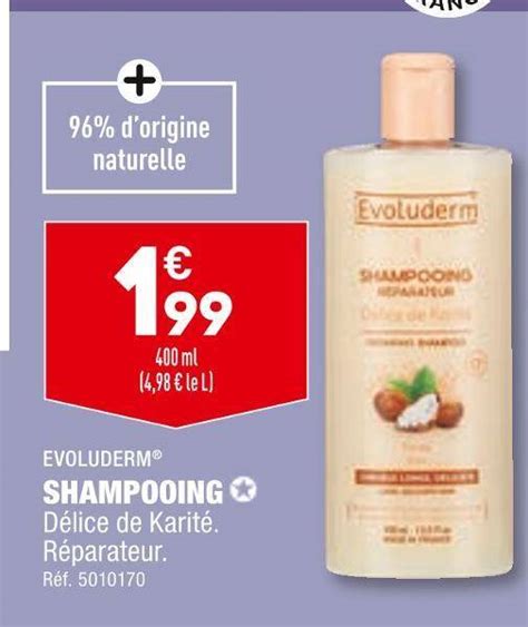 Promo Evoluderm Shampooing Chez Aldi