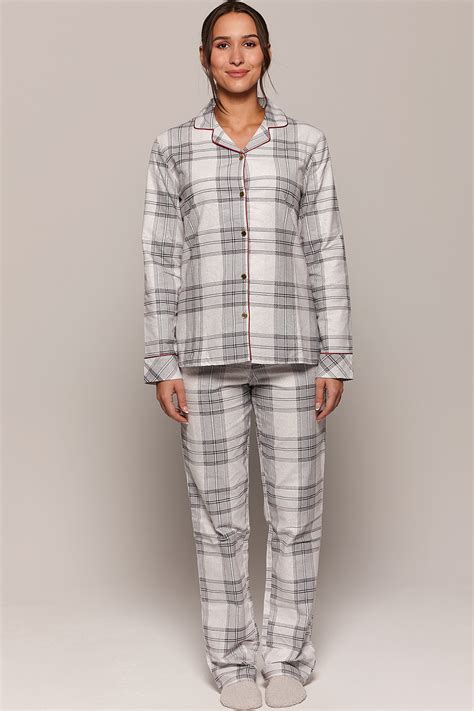 Claudel Lingerie Long Sleeve Flannel Pajama Set LI128890