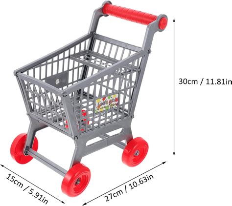 NUOBESTY Mini Shopping Cart Mini Supermarket Shopping Cart Model Kids Shopping Cart Trolley ...