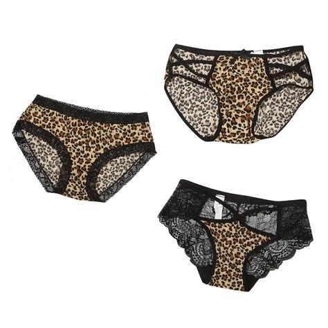 Jessdjexs Women S Sexy Lingerie Leopard Print Translucent Underwear