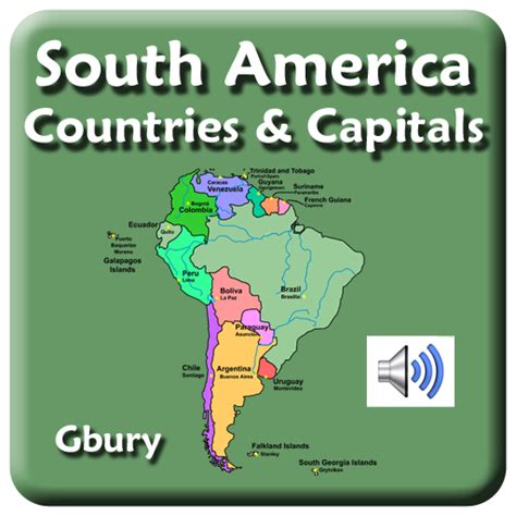South America Countries And Capital Cities Application Sur Amazon