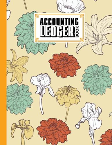 Accounting Ledger Book Flower Cover For Bookkeeping Column