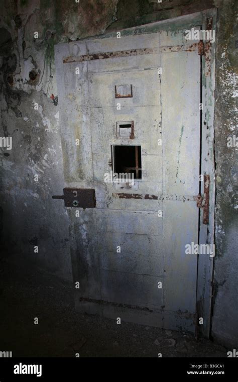 One Old Moody Dark Derelict Empty Prison Cell Stock Photo Alamy