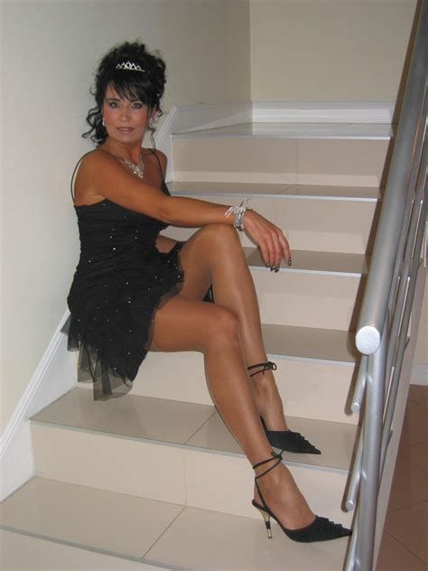 Amateur Pantyhose On Twitter Sitting On The Stairs In An Evening Dress And Pantyhose