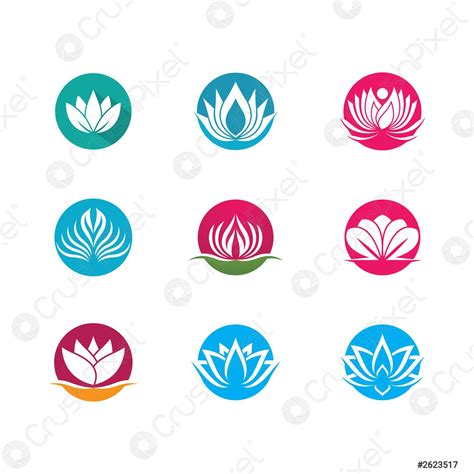 Lotus Symbol Vector Icon Stock Vector 2623517 Crushpixel