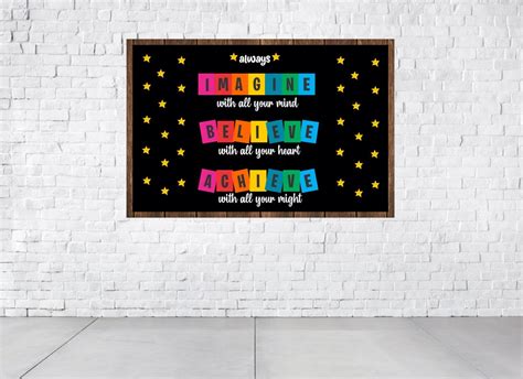 Imagine Believe Achieve Bulletin Board Letters Classroom Etsy