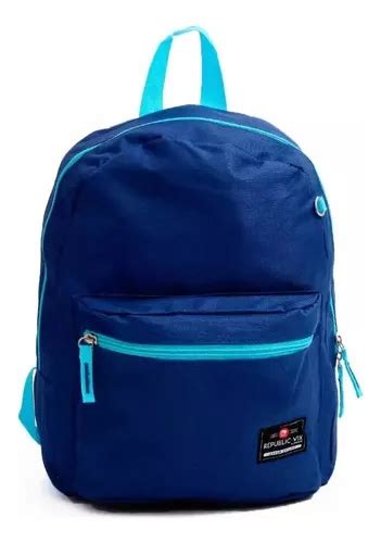 Mochila Escolar Juvenil Republic Vix By Chenson Cor Azul