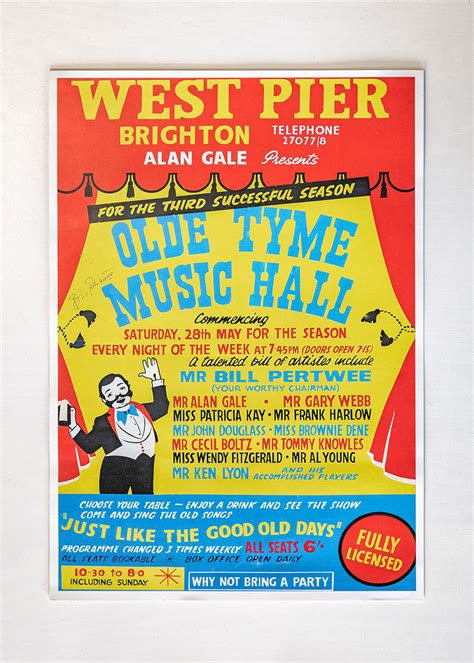 Olde Tyme Music Hall Poster West Pier Trust