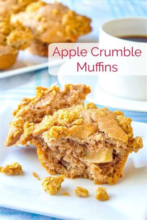 Apple Crumble Muffins With Buttery Oatmeal Streusel Topping