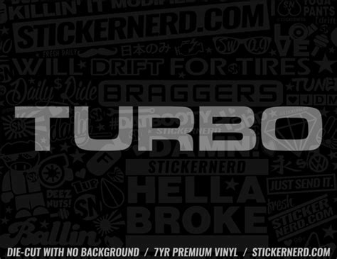 TURBO STICKERS - TURBOCHARGER STICKERS - TURBO DECALS - JDM STICKER ...