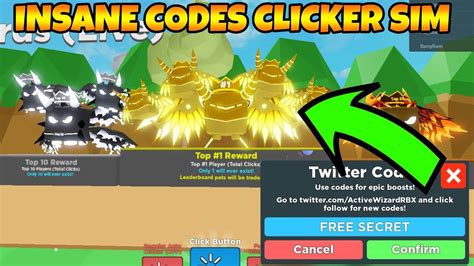 INSANE CODES IN CLICKER SIMULATOR ROBLOX YouTube