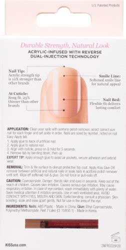 Kiss Salon Acrylic Nude French Short Nail Kit Ct Ralphs