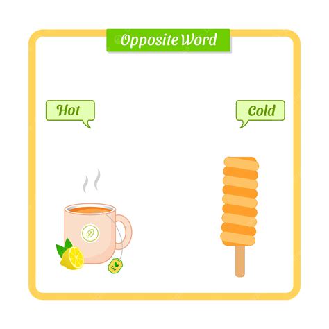 English Opposite Adjective Hot And Cold Vector Illustration Opposite Adjective Hot Cold Png