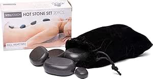Welltouch Hot Stone Massage Set Basalt Massagesteine Optimal Als Hot Stone Einsteiger Set