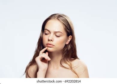 Closeup Portrait Beautiful Blonde Woman Nude Stock Photo 1140963671 Shutterstock