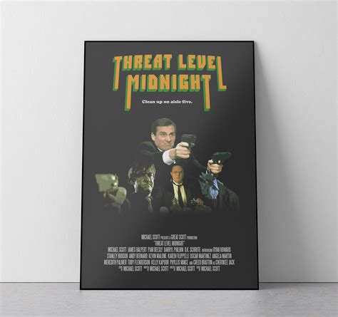 The Office Parody Movie Poster Digital Print Threat Level | Etsy