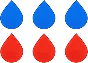 Amazon Patikil Self Stick Hot And Cold Water Label Pairs Pack Acrylic Drop Shape