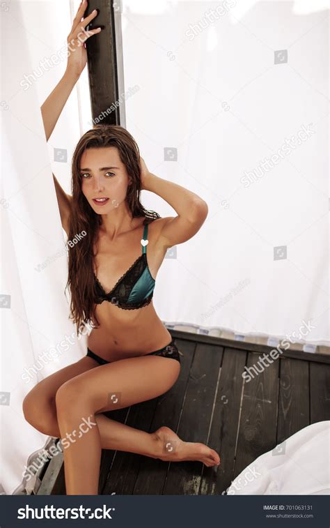 Bikini Model Beautiful Sexy Brunette Girl Stock Photo 701063131 Shutterstock