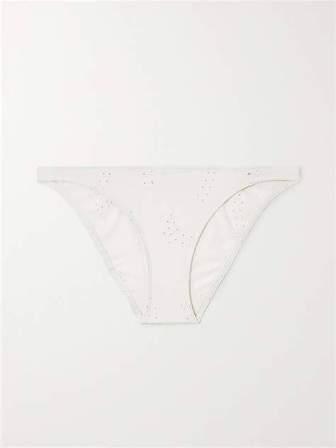 CHLOÉ Eres broderie anglaise bikini briefs NET A PORTER