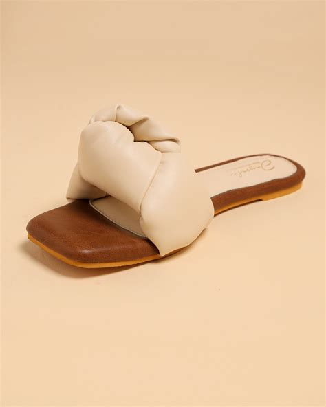 Buy Camel Tale Knoted Flats Online in India at Best Price | Aachho