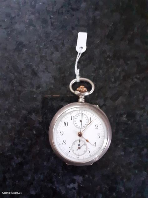 Chronometro De Bolso Em Prata Antiguidades e Colecções à venda