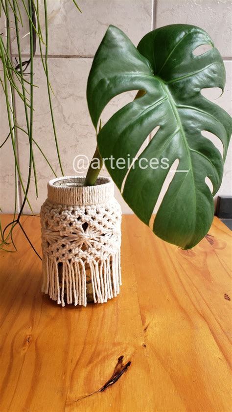 Pote Conserva Macram Planter Pots Crochet Planters