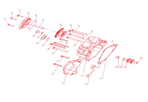Крышка картера двигателя левая, Двигатель