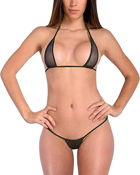 LinvMe Women S See Through Mesh Micro Bikini India Ubuy