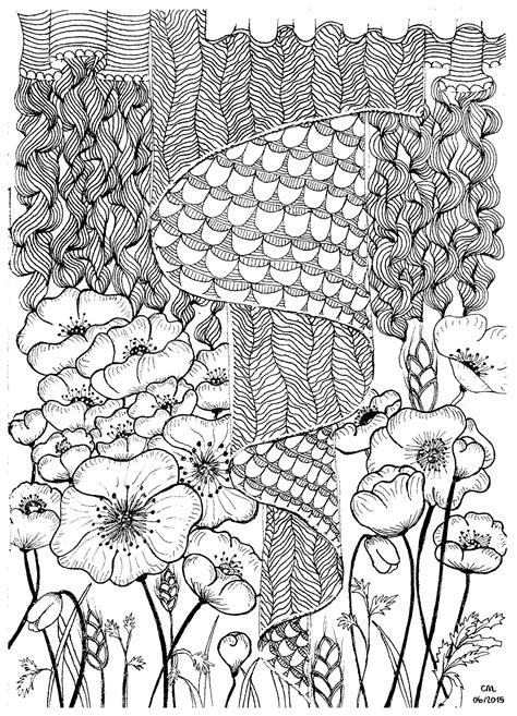 Cathym -4 - Flowers & vegetation Coloring Pages for adults