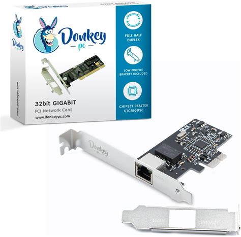 Donkey Pc Gigabit Gb Pcie Network Card Up To Mbps With Realtek